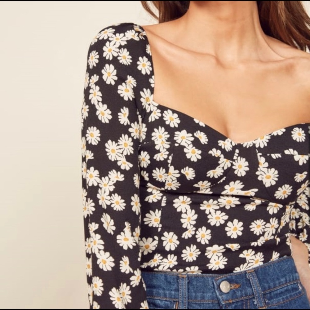 Reformation Reign Top Daisy print